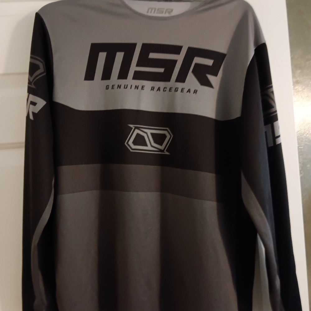 MSR Racing Shirt Black and Gray Racegear Shirt M